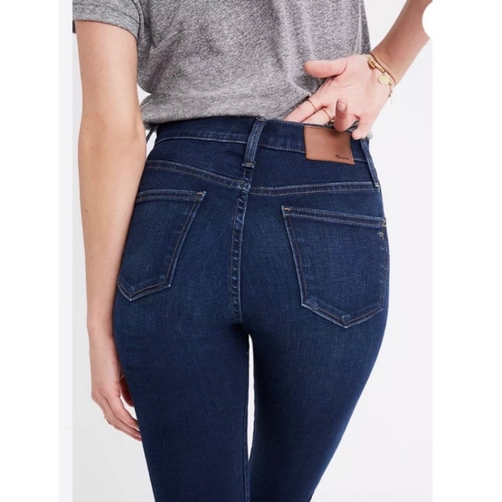 Madewell 10" High Riser Skinny Skinny Medium Dark Wash Denim Blue Jeans, Size 24